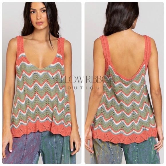 🆕 POL Colorblock Knit Sweater Tank - Picture 1 of 4